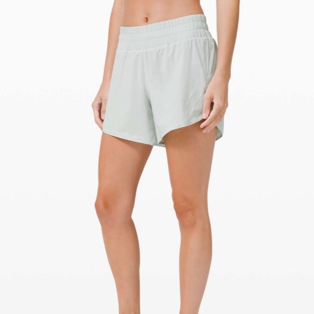 NWT Lululemon track that short 5” Island Mist (ISMI) size 10
